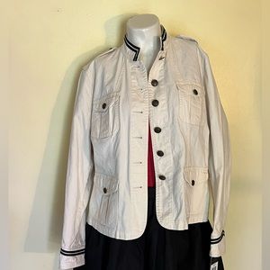 Lauren Jeans Co. by Ralph Lauren Women Large  White Denim Jacket